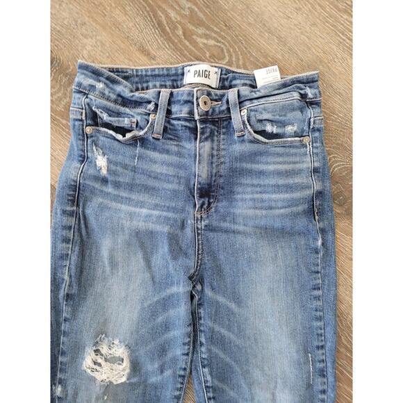 Paige Women's Marot Crop Jeans size 26 Distressed High Waisted #P2 - Picture 2 of 6